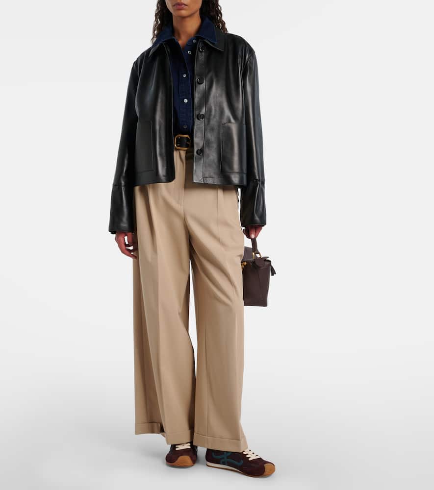 Loewe Puzzle Edge Small Leather Shoulder Bag In Brown