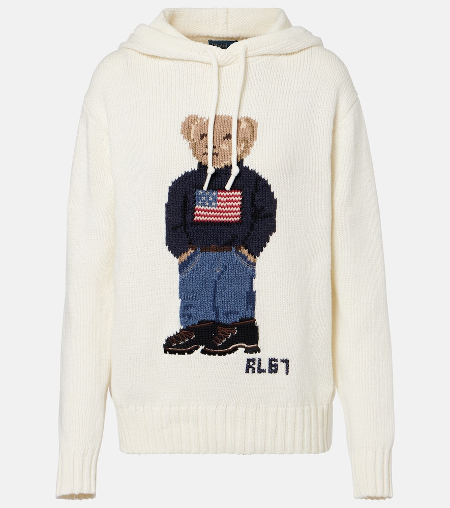 Polo Ralph Lauren Donna Felpa Polo Bear In Cotone E Lino Bianco It Taglia 46- Mytheresa