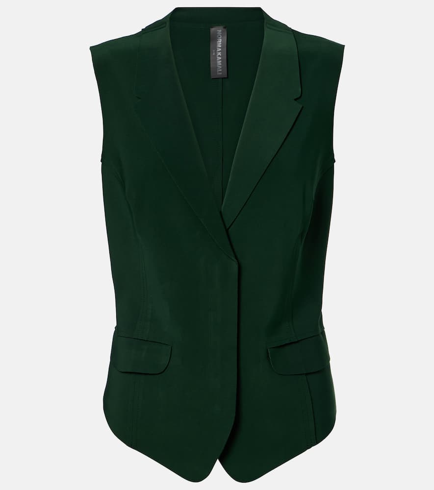 Norma Kamali Crêpe Vest In Green