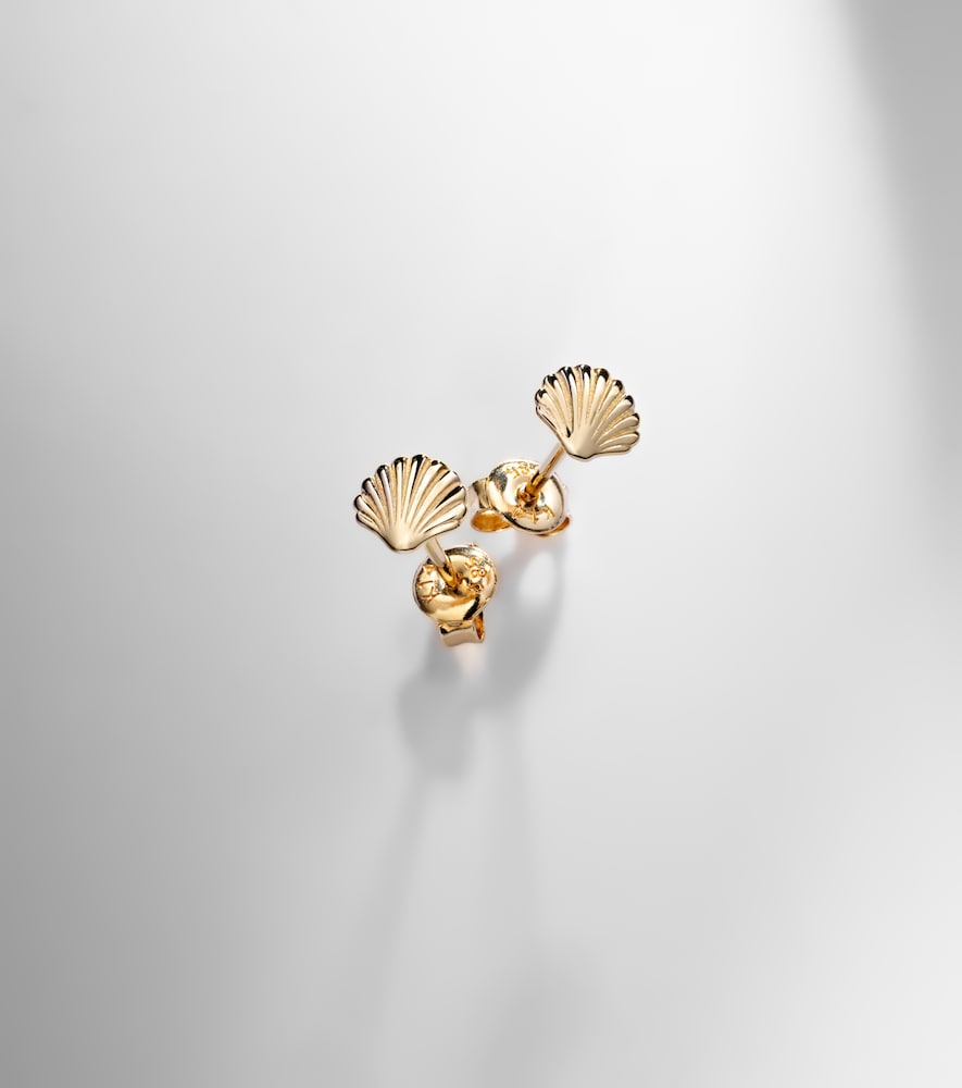  Stone And Strand Stone And Strand Ohrringe Scallop Shell Aus 14kt Gelbgold 