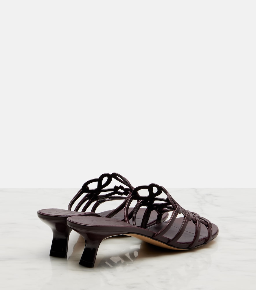  Loewe Loewe Petal Anagram 45 Leather Mules 