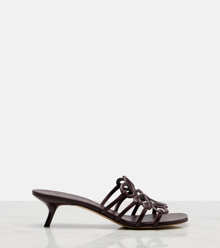  Loewe Loewe Petal Anagram 45 Leather Mules 