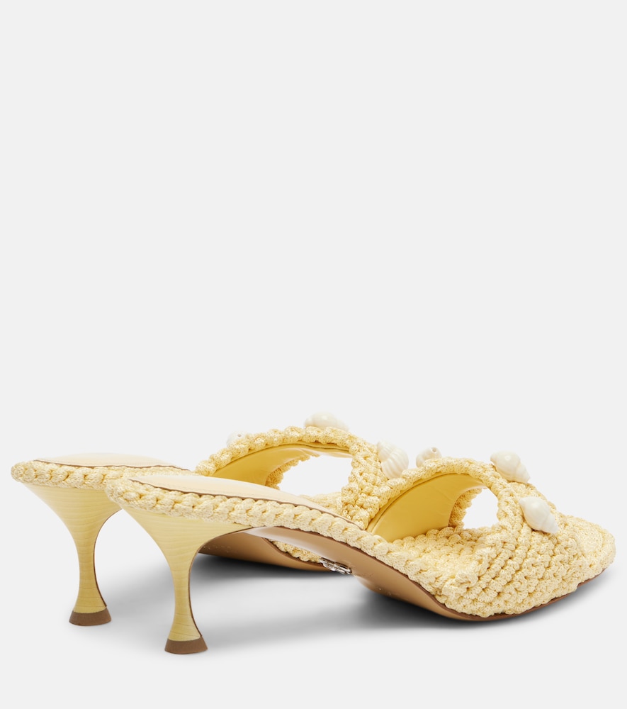  Mach & Mach Mach & Mach Embellished Crochet Mules 