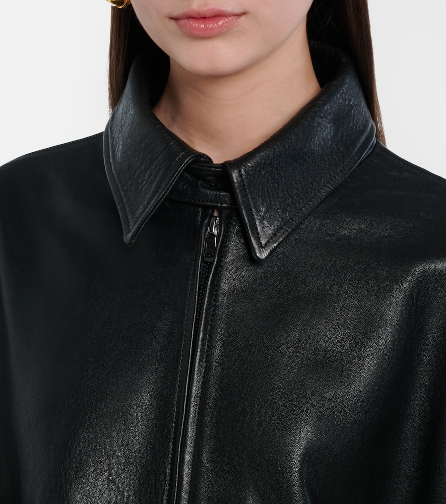  Nour Hammour Nour Hammour Doran Oversized Leather Blouson Jacket 
