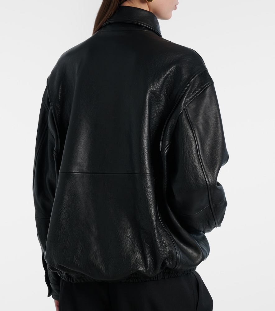  Nour Hammour Nour Hammour Doran Oversized Leather Blouson Jacket 