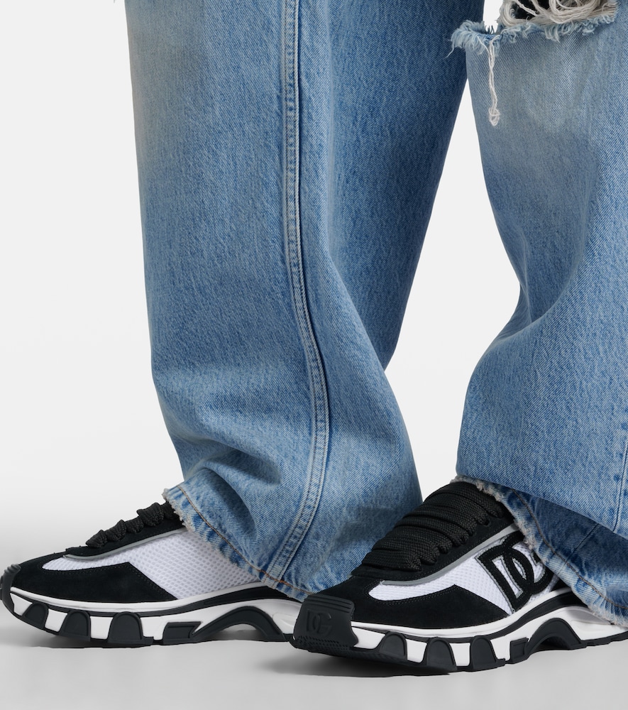Dolce & Gabbana DG Country Road suede-trimmed sneakers