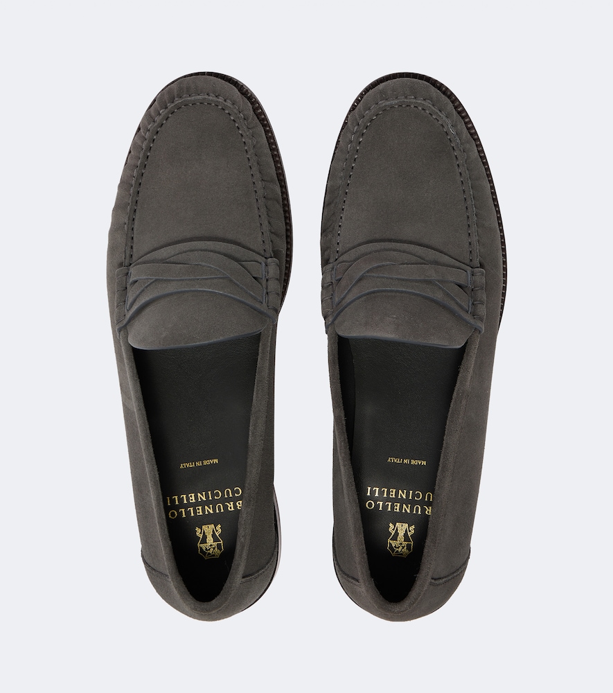 Suede Penny Loafers