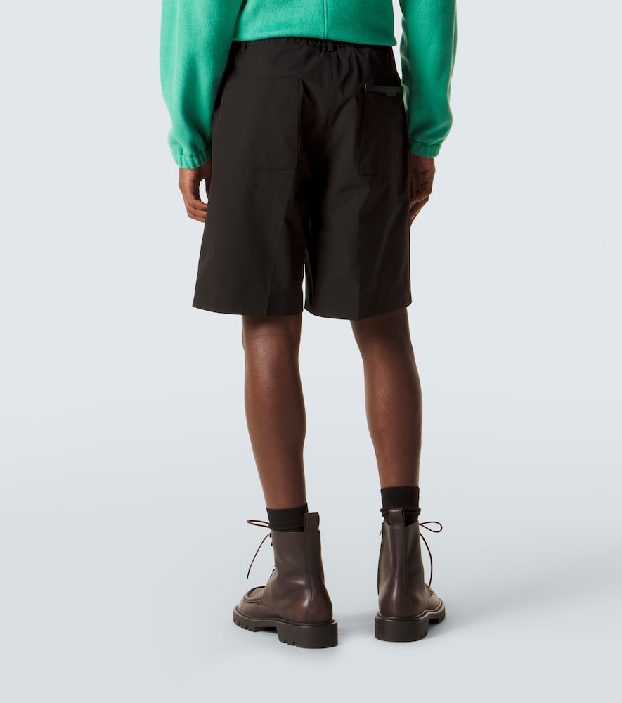  Moncler Moncler Shorts Aus Seersucker Mit Leder 