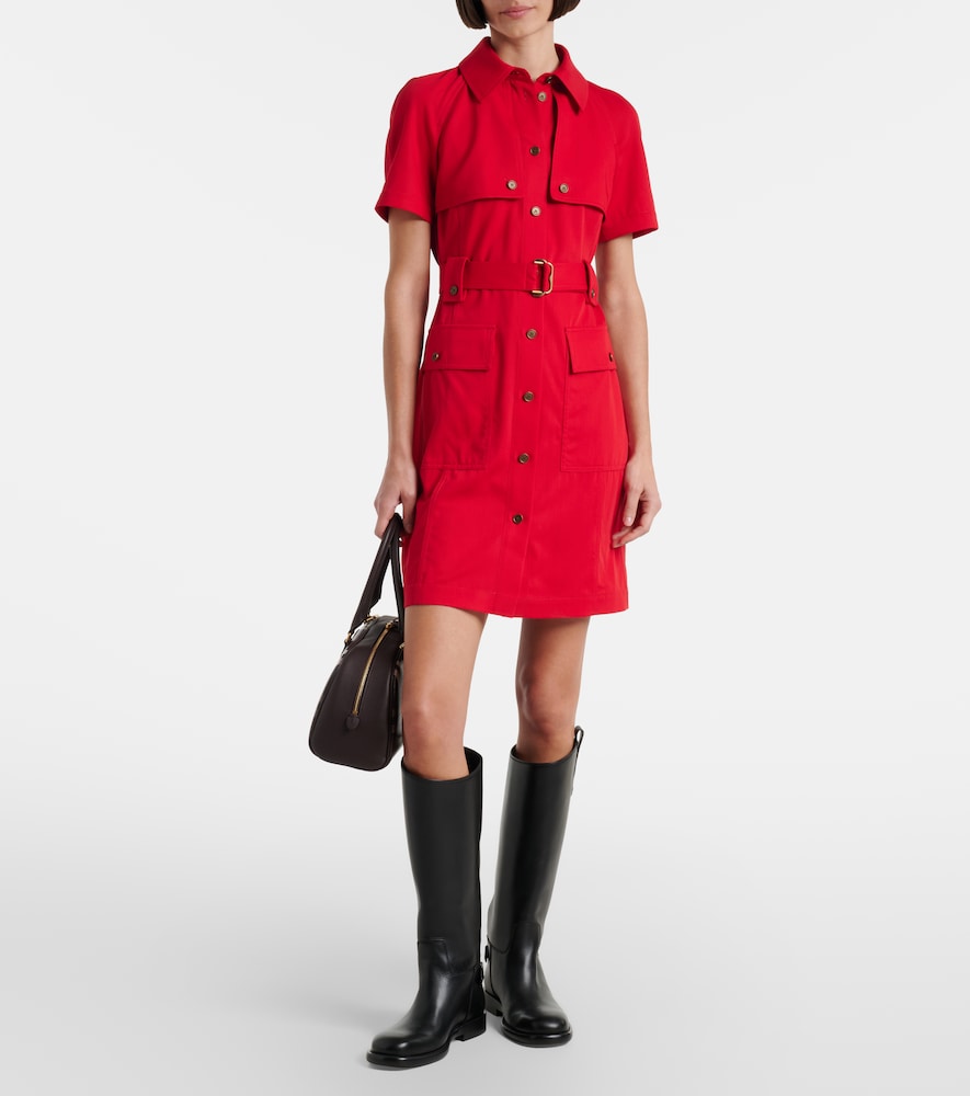 Burberry Belted wool shirt dress