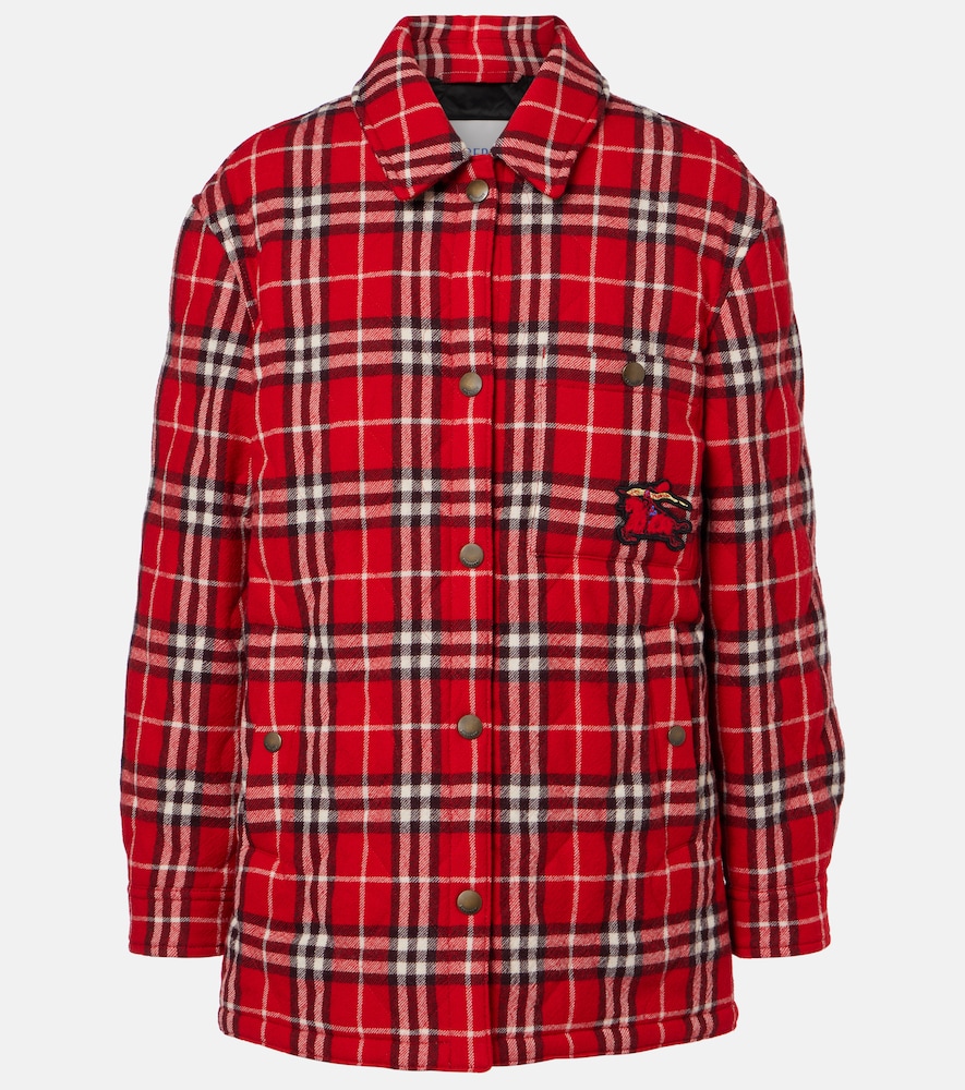 Burberry Check padded wool jacket