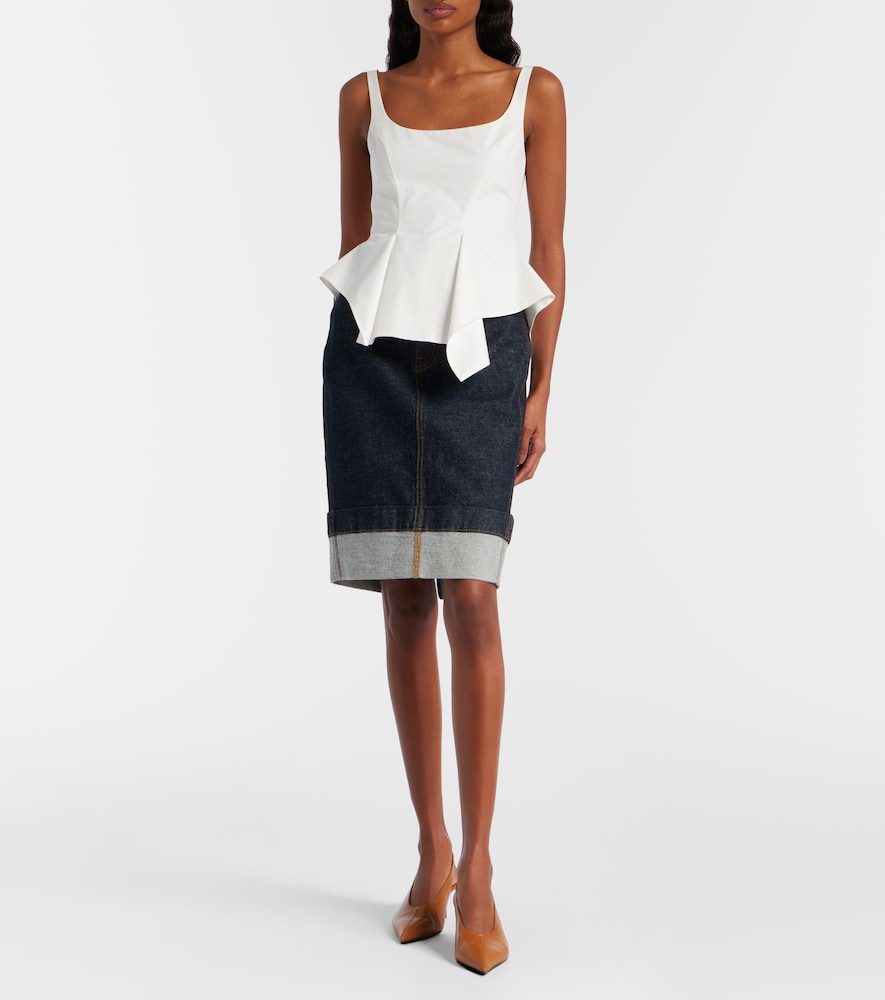 Khaite Loa cotton poplin top
