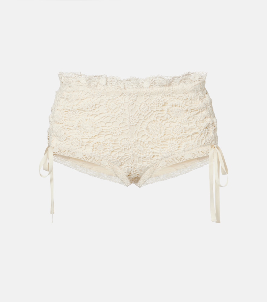 Isabel Marant Donna Shorts Yeliz In Crochet Di Cotone Bianco It Taglia 40- Mytheresa
