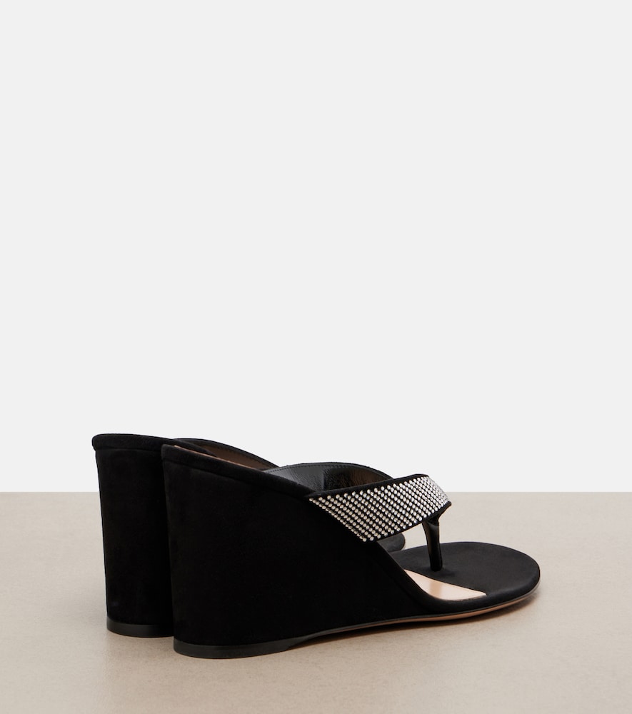 Crystal-Embellished Wedge