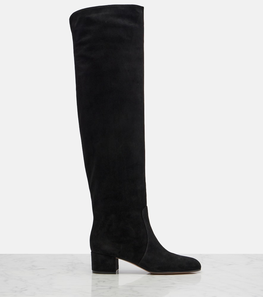 Suede Knee-High Boots