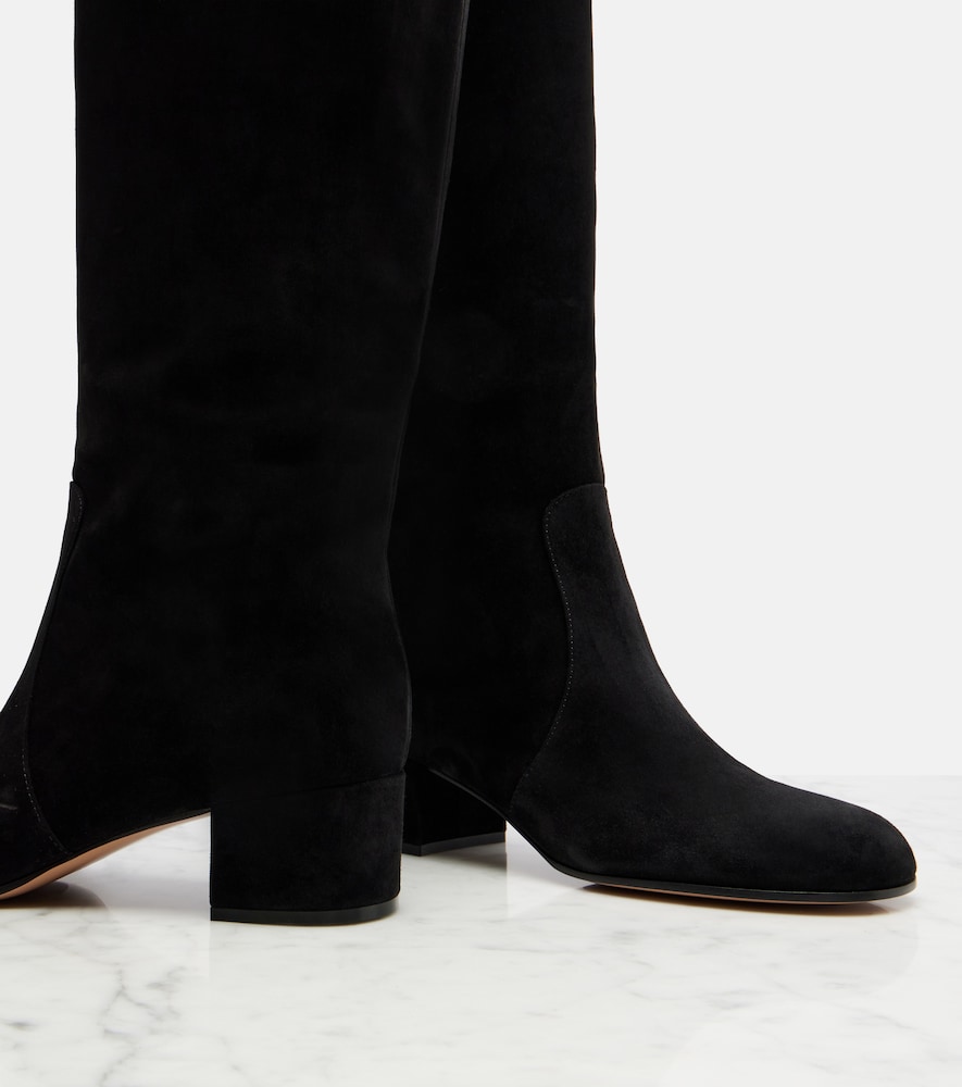 Suede Knee-High Boots