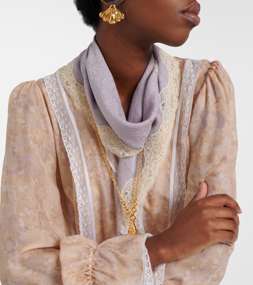Chloé Printed silk jacquard scarf