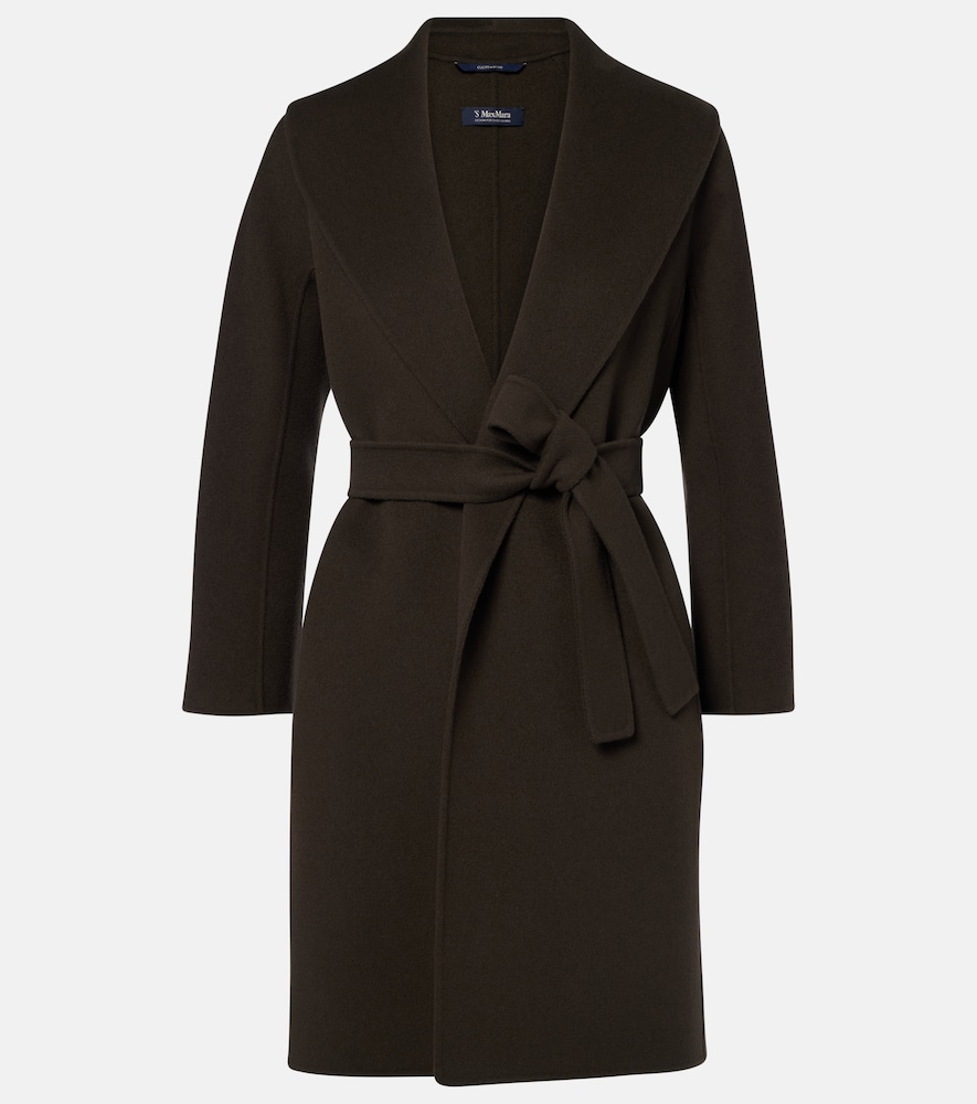 'S Max Mara Women's Green Virgin Wool Wrap Coat UK Size 6 - Mytheresa