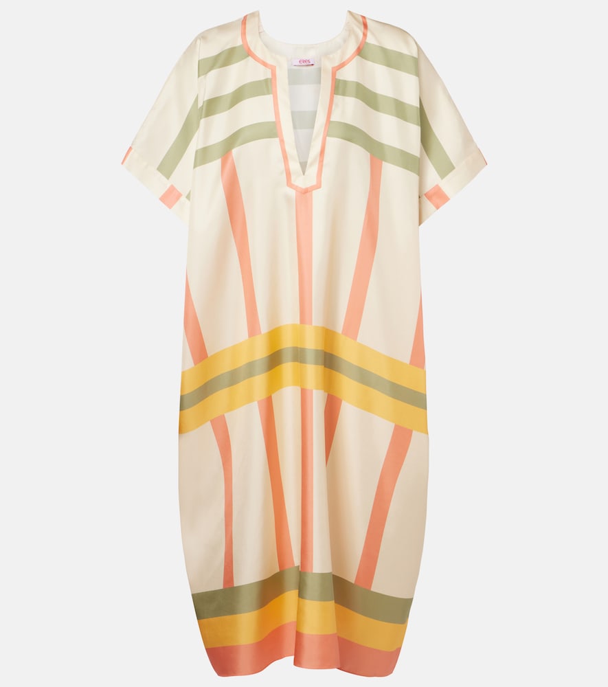 Eres Ice striped silk twil kaftan