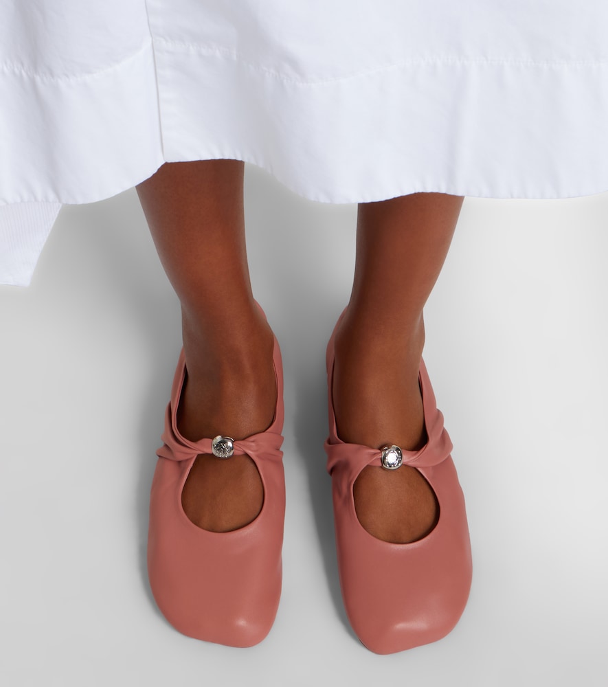 Loewe Pebble Soft leather Mary Jane flats