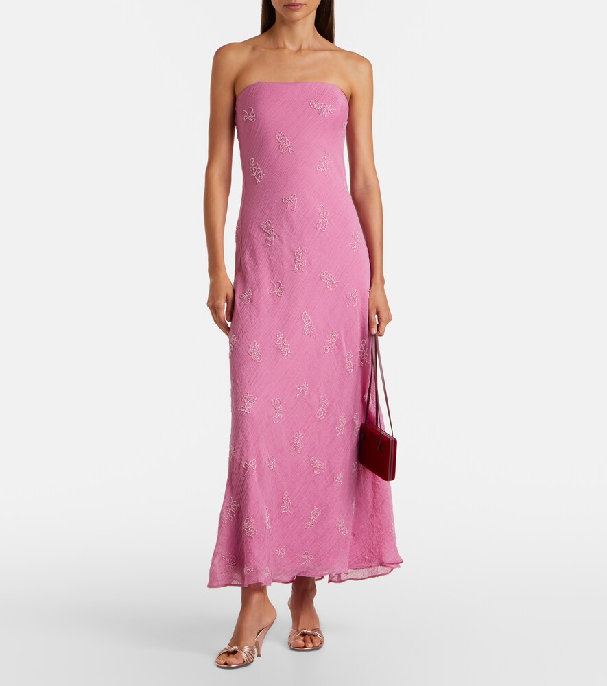Staud Cassie beaded organza maxi dress