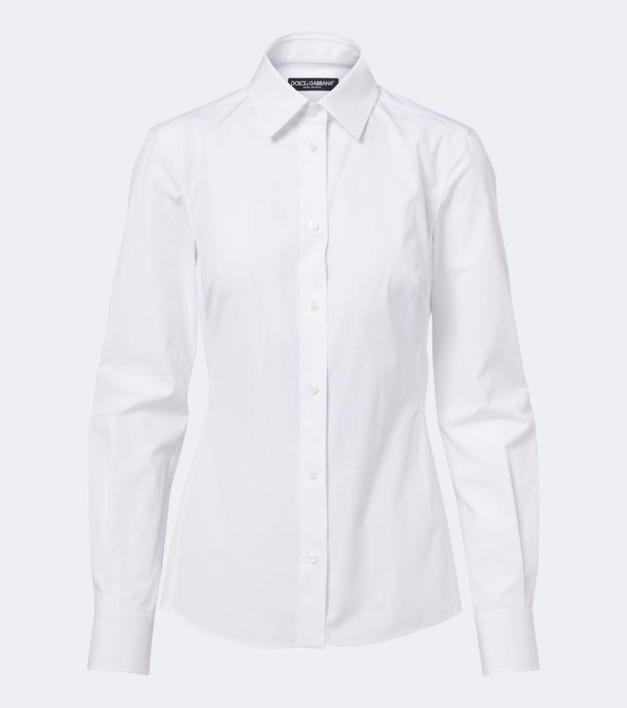 Dolce & Gabbana Cotton-blend Shirt In Weiss