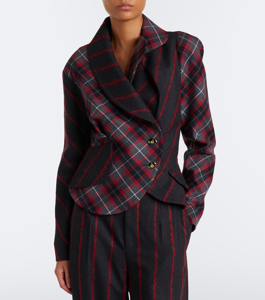 Stormy Peplum Tartan Jacket