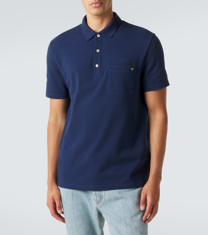 Vgold Cotton Piqué Polo Shirt
