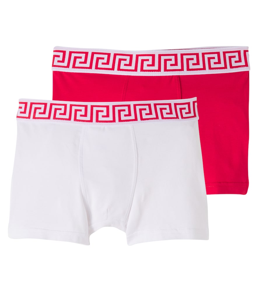 Versace Kids Set of 2 cotton-blend boxer briefs