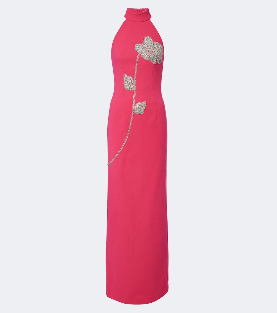 Verzierte Robe Starlight aus Crêpe