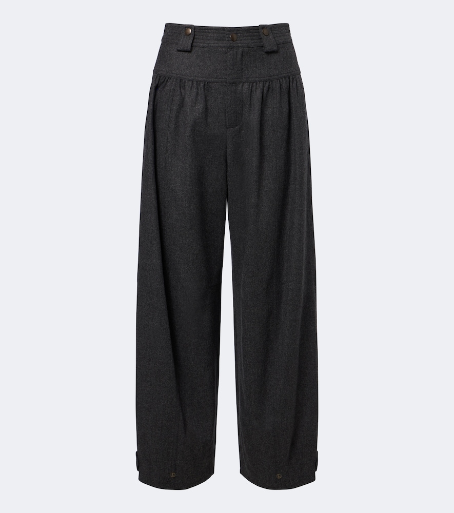 Chloé High-Rise Barrel-Hose aus Flanell