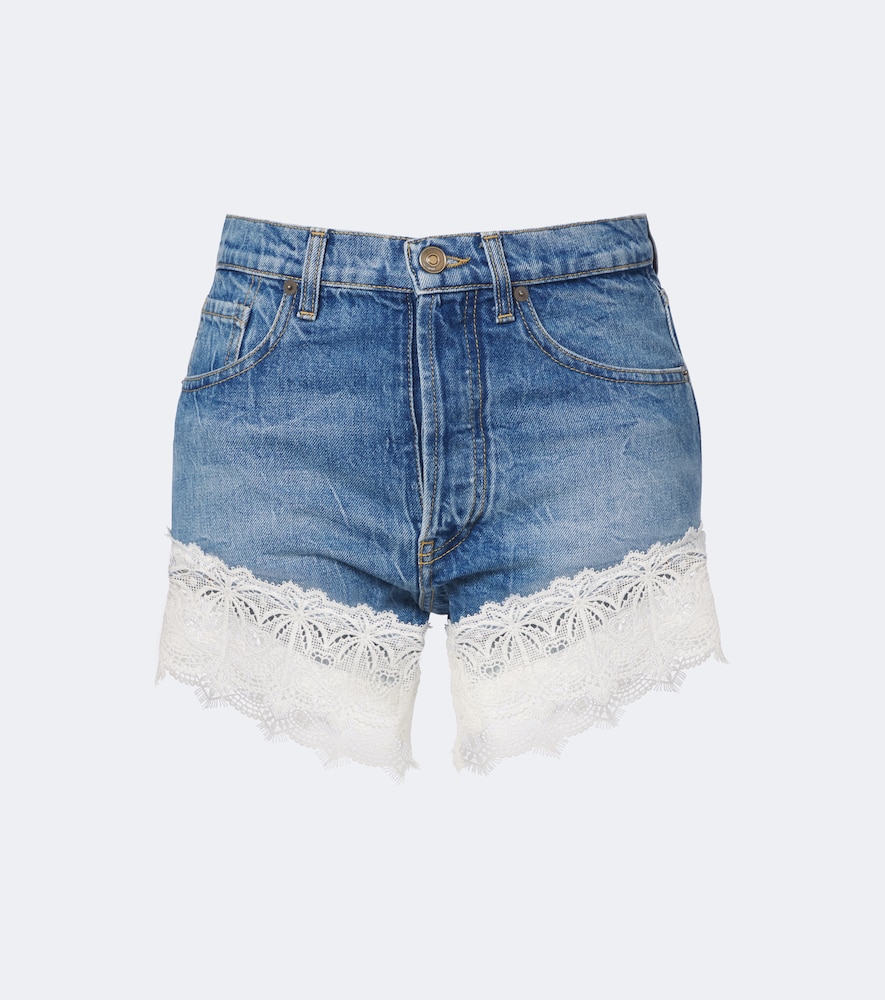Shorts di jeans Romance con pizzo