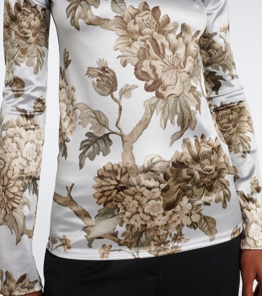 Floral Turtleneck Top