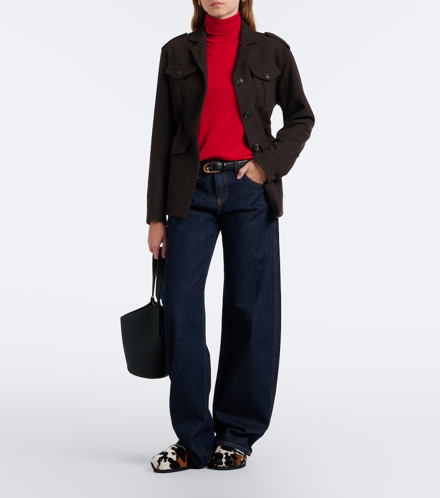 Vasilitsa Shearling-Trimmed Calf Hair Clogs