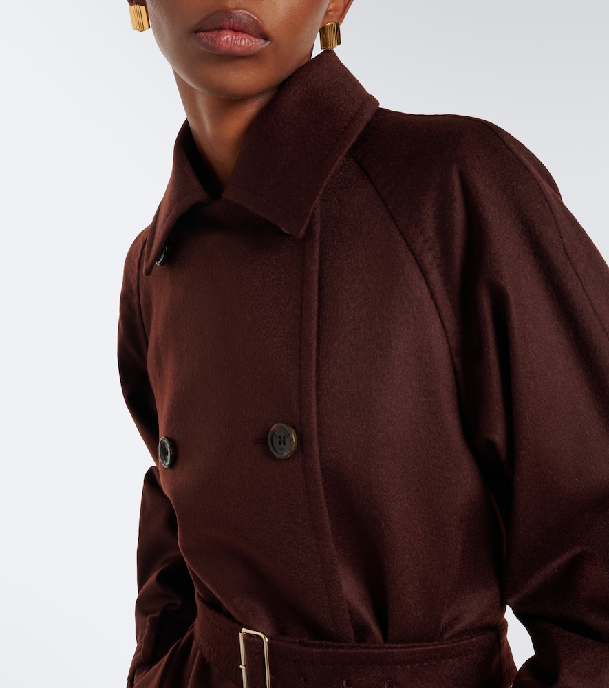 Double-Breasted Cashmere Trench Coat