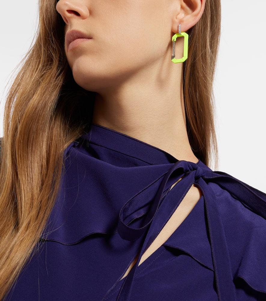 Eéra Chiara Big 18kt Gold Single Earring With Diamonds In Yellow