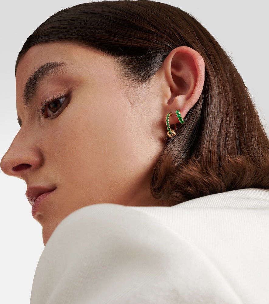 Spinelli Kilcollin Mini Macro Hoop 18kt gold and emerald single earring