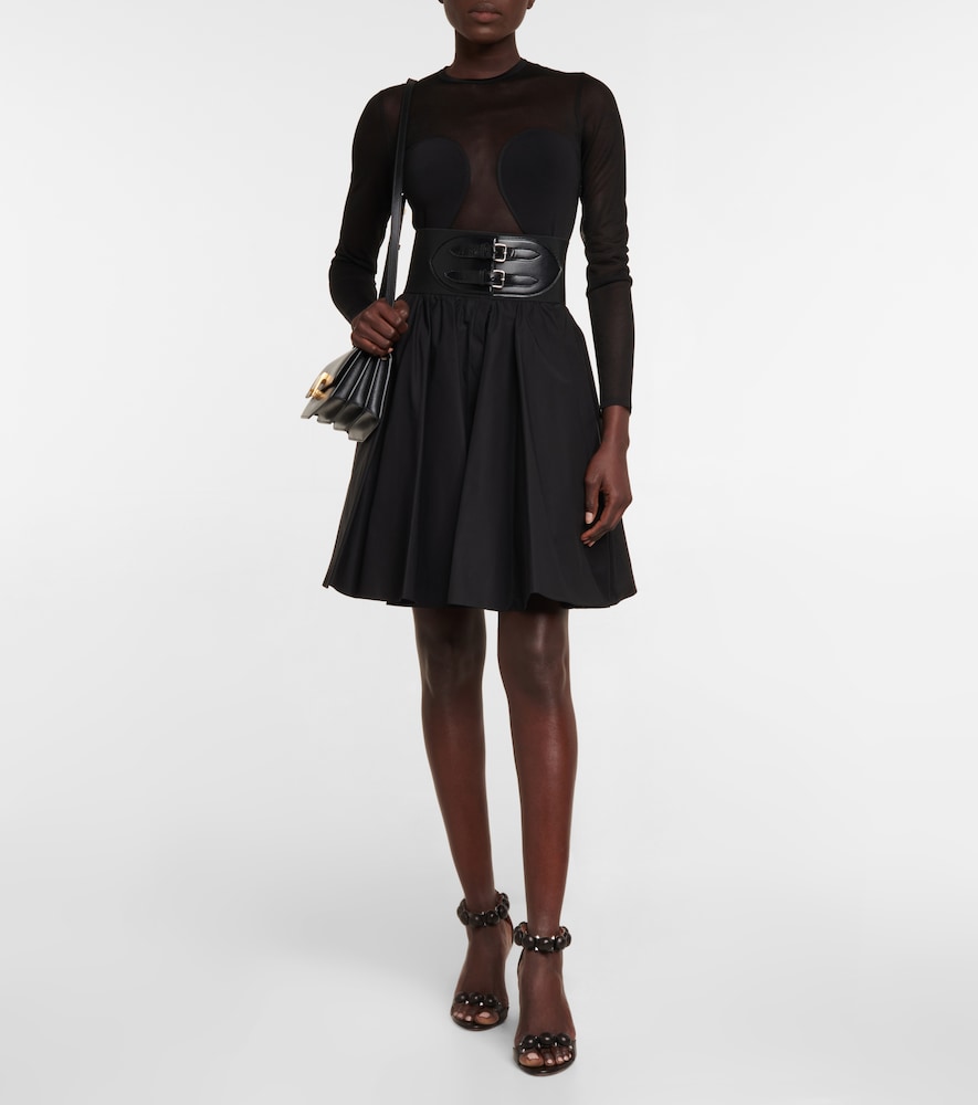 Alaïa Belted cotton skirt
