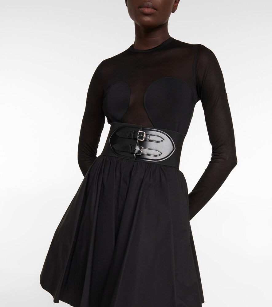  Alaia Alaã¯a Belted Cotton Skirt 