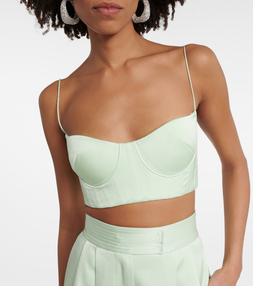  Alex Perry Alex Perry Hart Satin Crãªpe Bralette 