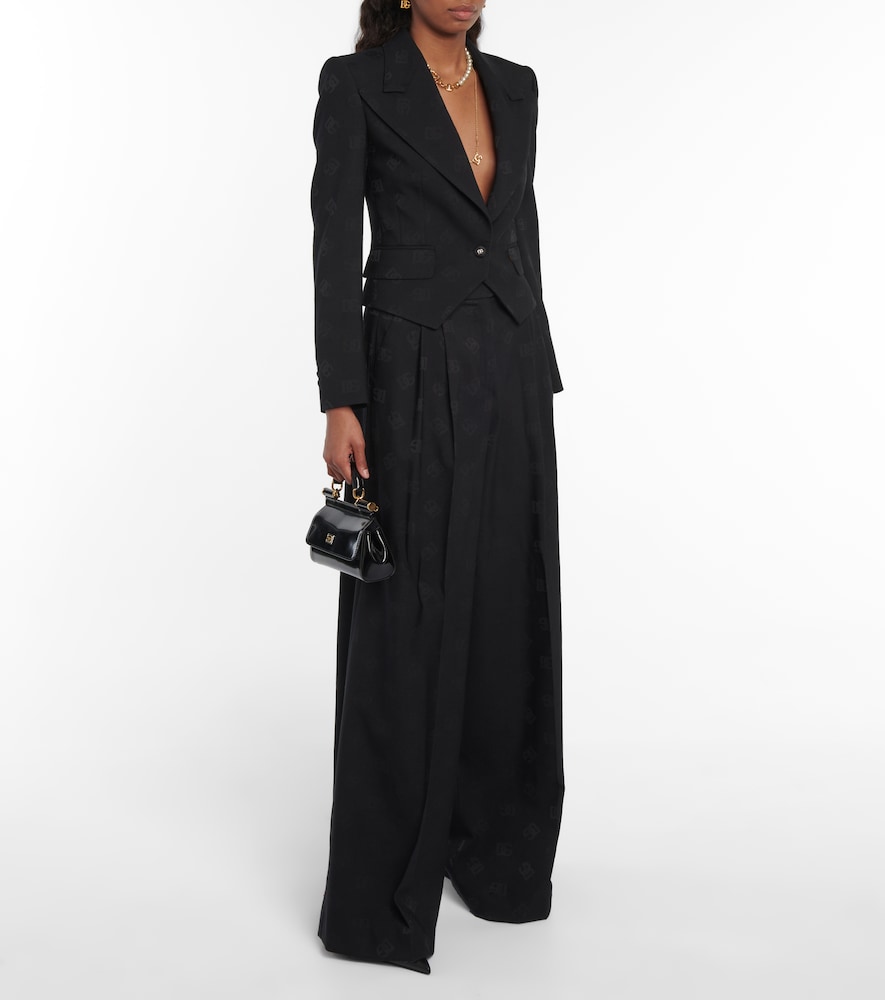 Dolce & Gabbana High-rise wool-blend wide pants