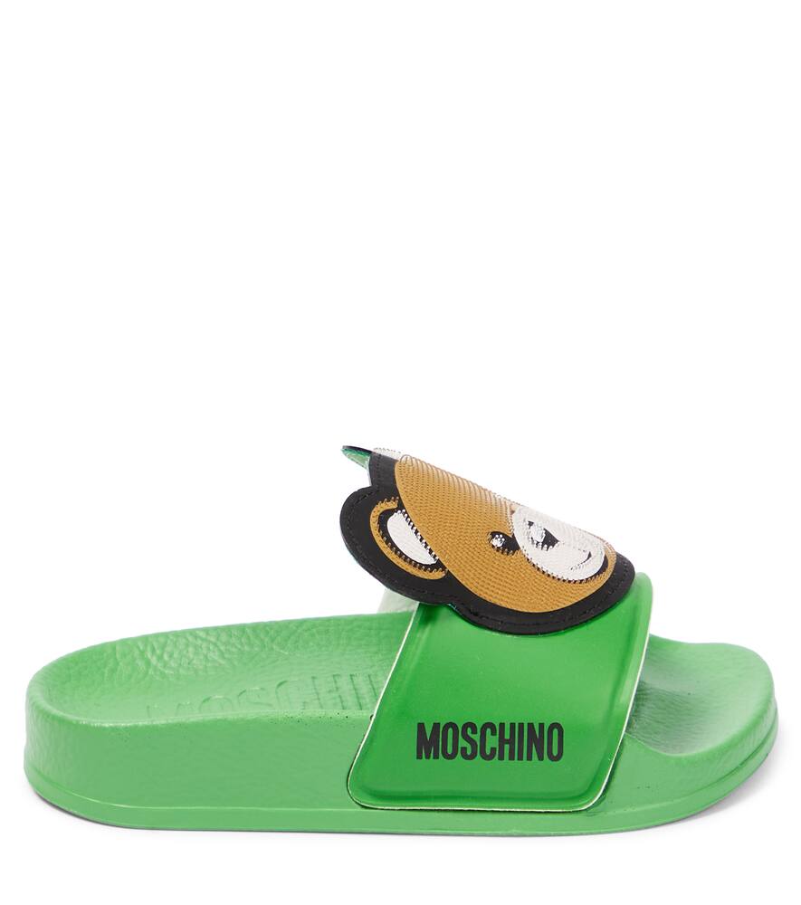 Moschino Pantoletten Aus Gummi In Green