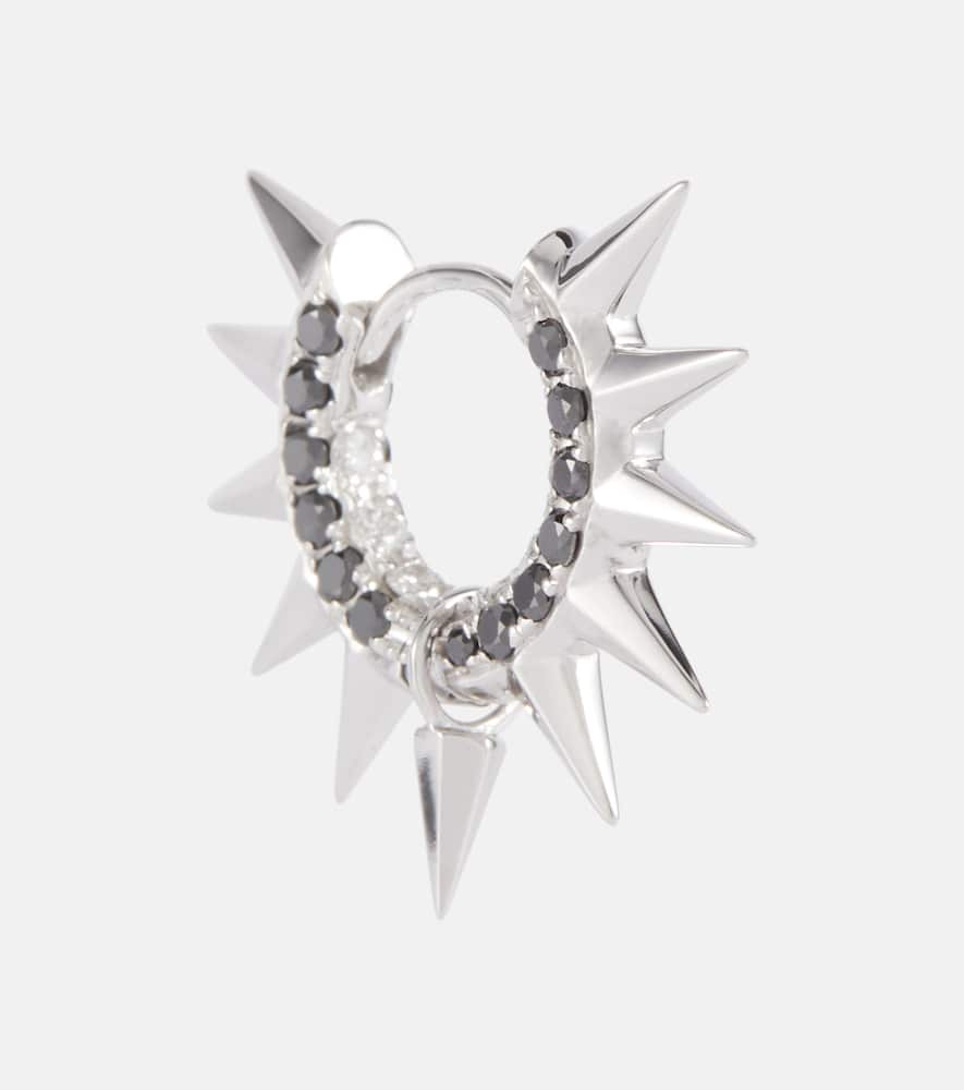 Maria Tash Mohawk 18kt white gold single earring with diamonds