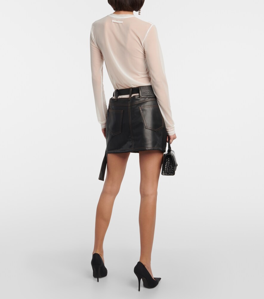  Y/project Y/project Faux Leather Miniskirt 
