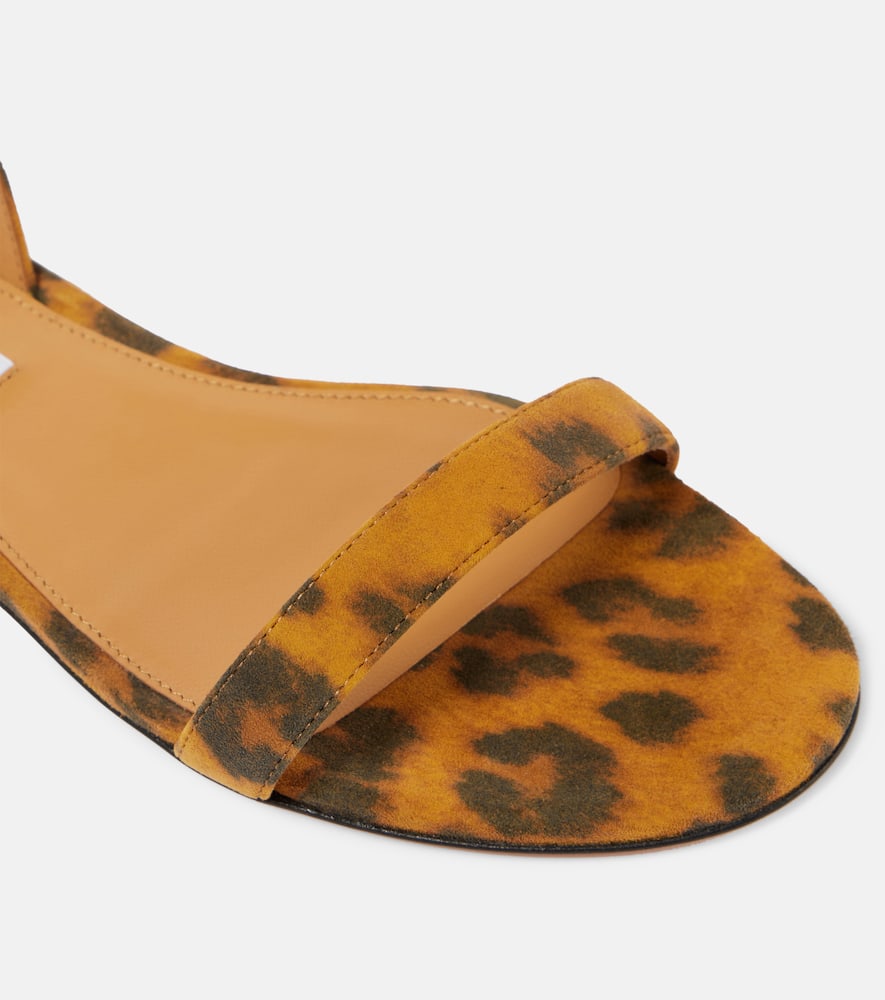 Aquazzura So Nude Leopard-print Suede Sandals In Brown