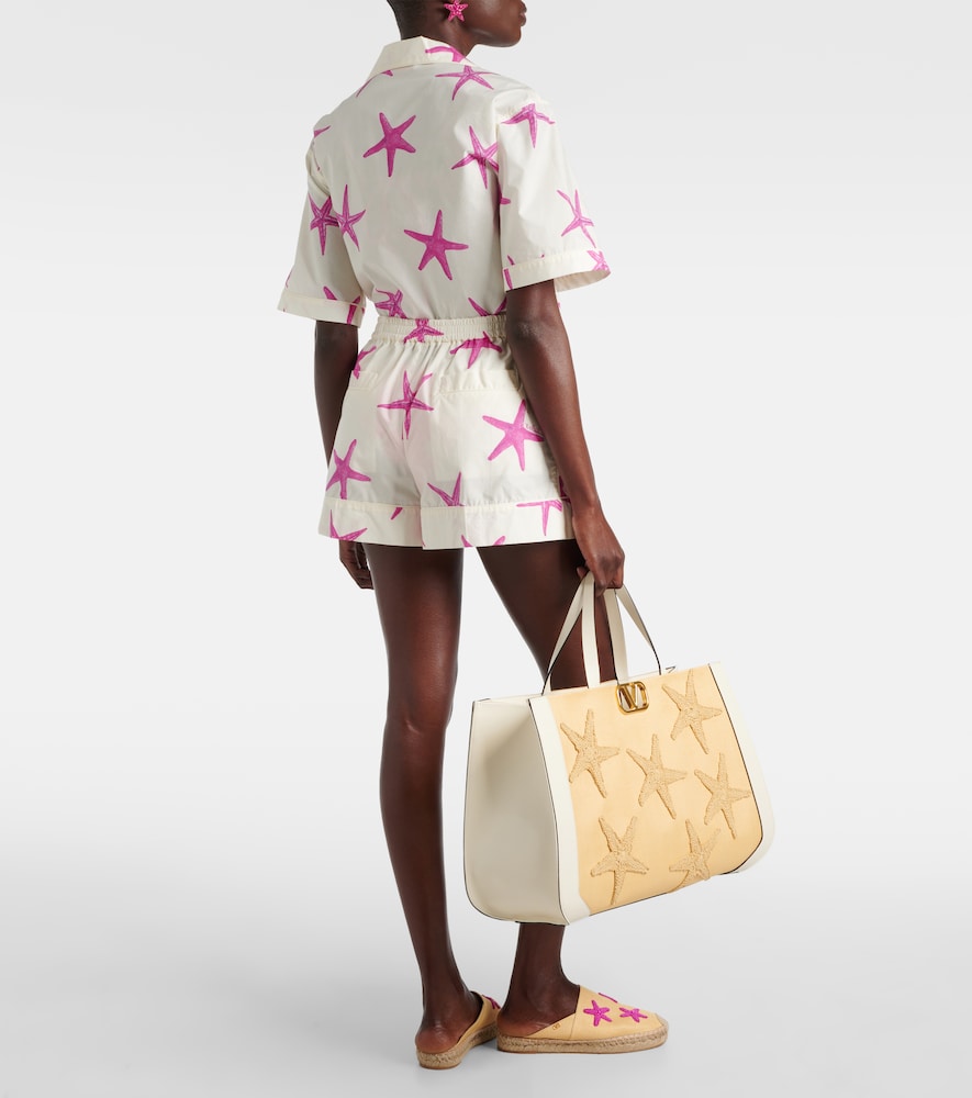  Valentino Valentino Starfish Cotton Poplin Shorts 