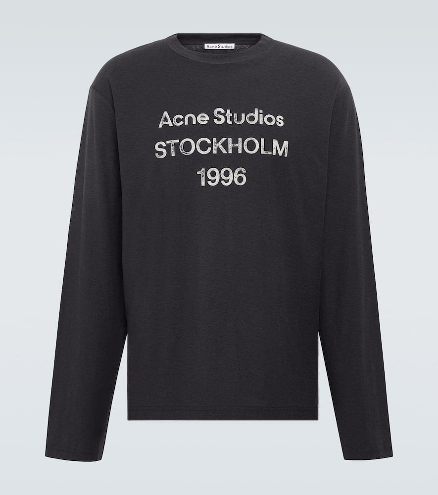 Acne Studios Long-sleeved T-shirt In Faded Black
