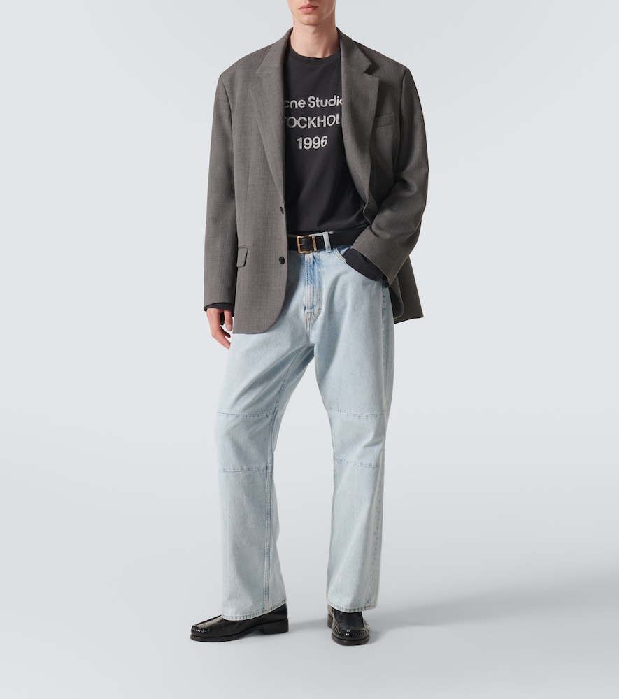  Acne Studios Acne Studios Logo Distressed Jersey T-shirt 