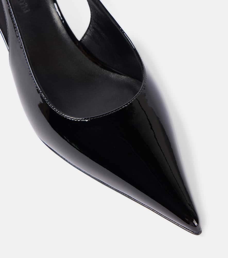 Magda Butrym Patent Leather Slingback Pumps Heel 6cm In Schwarz
