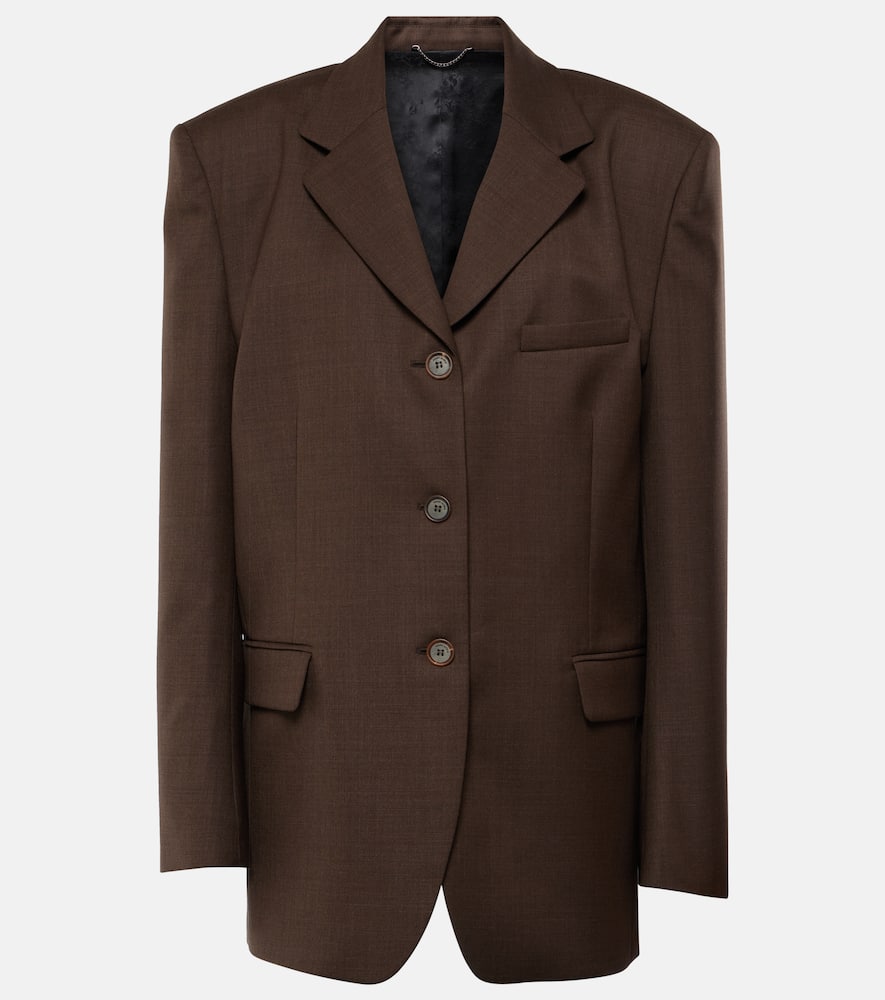 Magda Butrym Single-breasted Blazer With Three Buttons In Brown