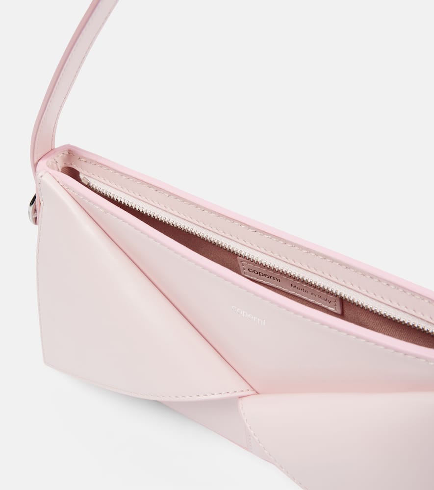 Shop Coperni Belt Leather Shoulder Bag In Pink